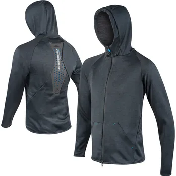 Jezdecká bezpečnostní vesta Ochrana páteře/bunda 2v1 Komperdell s kapucí, pánská, grey/blue L