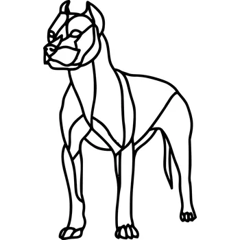 Vsepropejska Pitbull dřevěná dekorace na zeď Rozměr (cm): 38 x 25, Typ: Pitbull 1