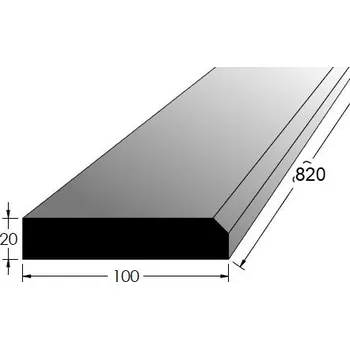Dveřní práh s fazetou - BK 800x100