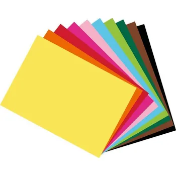Barevný papír Kreslící karton A4 mix barev (20ks/b) (Tvrdý barevný karton 170g, mix barev, 20 barevných papírů. Rozměr A4 210 x 297mm 20 archů v balení - 10 barev, každá po 2 listech. Vhodný na kreativní tvoření, malování, vystřihování, lepení...)