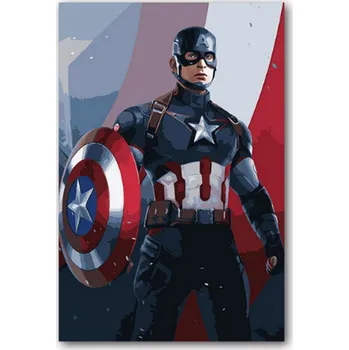 Malování podle čísel s rámem "Kapitán Amerika 2" 50x40cm