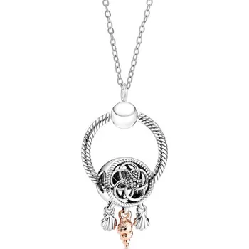 Náhrdelník B-TOP Dámský módní náhrdelník s korálkem LAPAČ SNŮ - stříbrná