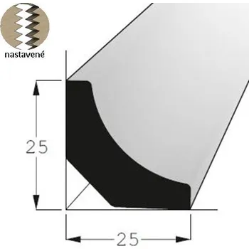 Stropní lišta Rohová vnitřní lišta - RVI 2525 SM /150 nast.