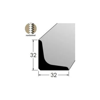Stropní lišta Rohová vnitřní lišta - RVU 3232 SM /240 nast.