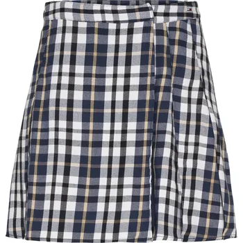 Dámská sukně TOMMY HILFIGER DÁMSKÁ SUKNĚ TJW CHECK PLEATED MINI SKIRT WHITE/BLACK/BEIGE DW0DW14420 YBR Velikost: M