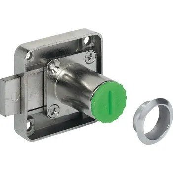 Nábytkové kování Häfele zámek Symo zásuvkový středový 18/22 nikl