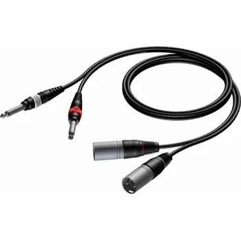 Audio kabel 2X XLR samec kabel - 2X 6,3MM Mono 3M samec konektor