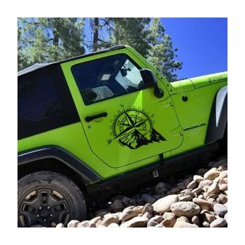 Samolepící dekorace SAMOLEPKA Kompas 002 levá hory (17 - šedá) NA AUTO, NÁLEPKA, FÓLIE, POLEP, TUNING, VLASTNÍ TEXT, TISK, AUTOSAMOLEPKY.cz, POLEPY, OBRÁZEK, LOGO, SAMOLEPKY