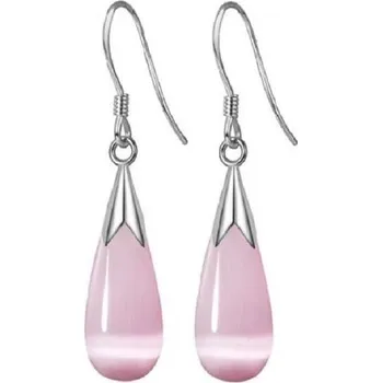 Souprava šperků Jewelry Náušnice závěsné - mléčná slza - Perleťově růžová