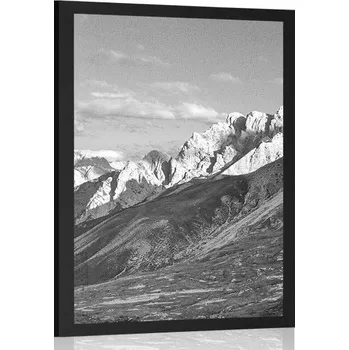 Plakát Dovido Plakát nádherný výhled z hor v černobílém provedení