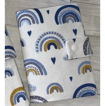 Obal na doklad Česká výroba Obal na zdravotní průkaz pro dítě Duha modrá