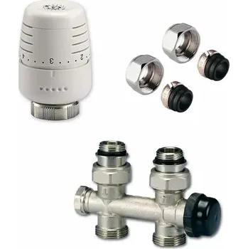 Ivar CS KIT M - Ventil Sada pro otopná tělesa s přednastavením 1/2"xEK, 15x1