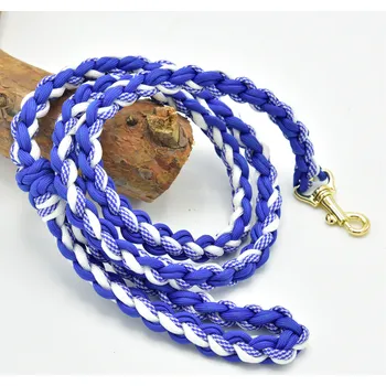 Hobby horsing Hobby Horse - pletené vodítko bílá/modrá