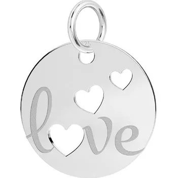 Přívěsek Šperky4U Stříbrný přívěšek kolečko LOVE - NB-4299