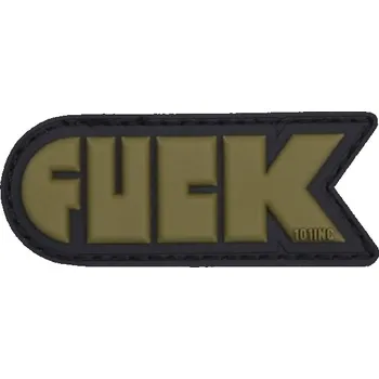 Nášivka 101. INC Nášivka Fuck 3D PVC velcro Green
