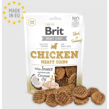 Pamlsek pro psa Brit Meaty Jerky Chicken Coins 400 g