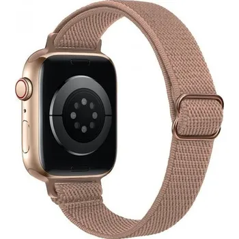 Řemínek na hodinky Nylonový tenký řemínek s posuvnou přezkou pro Apple Watch 42mm / 41mm / 40mm / 38mm - béžový