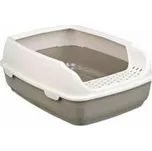 WC DELIO s výřezem a čistícím roštem 38 x 20 x 50 cm - bílo/šedé