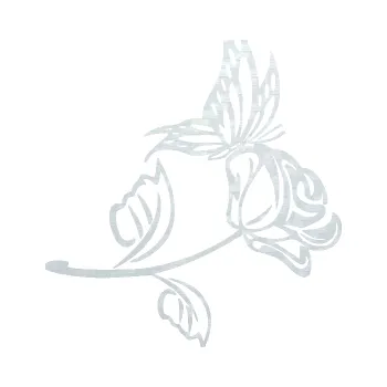 Samolepící dekorace SAMOLEPKA Květina dekor 030 pravá růže s motýlkem (51 - 3D karbon bílý) NA AUTO, NÁLEPKA, FÓLIE, POLEP, TUNING, VLASTNÍ TEXT, TISK, AUTOSAMOLEPKY.cz, POLEPY, OBRÁZEK, LOGO, SAMOLEPKY