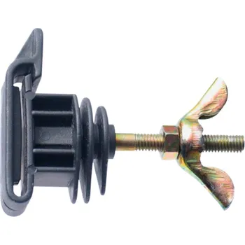 Izolátor Lacme na pásku do 4 cm s klipsem a závitem M6, závit 4 cm