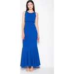 MODRÉ DLOUHÉ ŠATY VT090 Velikost: L