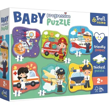 Puzzle Trefl Puzzle Baby Povolání a vozidla 6v1 (2-6 dílků)