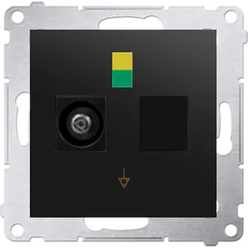 Elektrická zásuvka SIMON DGEK1.01/49 ekvipotenciální zásuvka černá matná