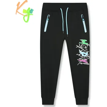 Chlapecké tepláky - KUGO JK9553, tmavě modrá Barva: Modrá tmavě, Velikost: 116