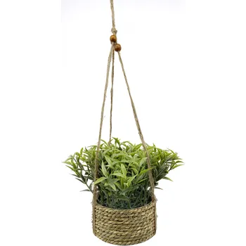 umělá květina H&L Závěsná květina v květináčku z mořské trávy, varianta C