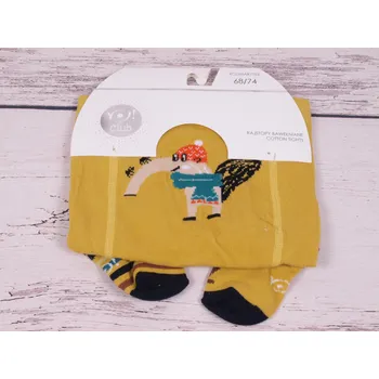 Punčocháče YO RA03 hořčicové se zvířátkem velikost oblečení - děti: 68/74