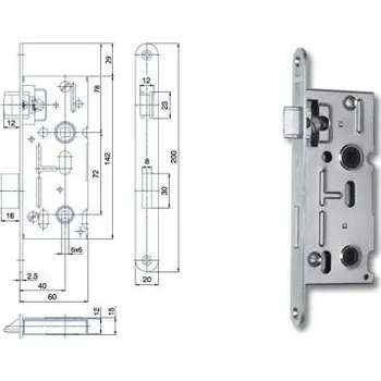 zadlabací zámek Zadl.zámek K111 ZN žLUTý!!! P-L á1ks