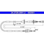 Tažné lanko, ovládání spojky ATE 24.3728-2001.2