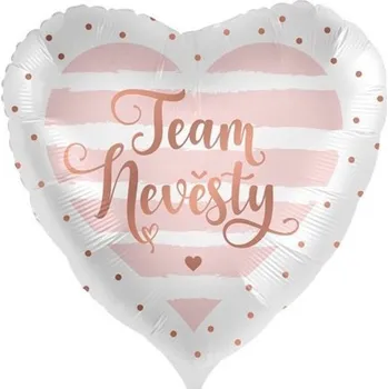 Balónek Balónek fóliový srdce Team nevěsty 43 cm