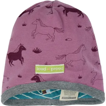 Kojenecká čepice Dětská čepice Koně Grape loud + proud Velikost: 62/68
