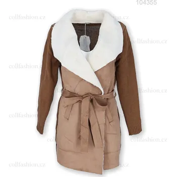 Dámský svetr C.M.P. 80846 kardigan kabatek barva: hnědá , velikost: L/XL