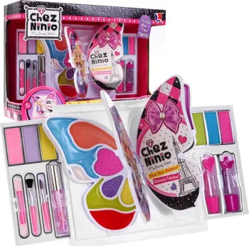 dětské šminky a malovátka Majlo Toys Dětská kosmetická sada na líčení 17,5 x 17 x 5 cm motýlek