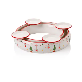 Vánoční svícen Keramický adventní svícen Veselé Vánoce 25 cm