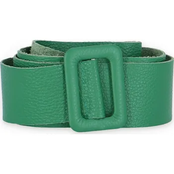 Opasek Opasek kožený obdélníková spona Itálie barva: zelená