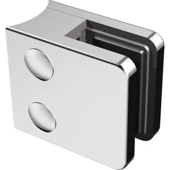 Zábradlí Hahn Steel Nerez držák skla 45 x 45 mm, lesk, pro sloupek O 42.4 mm, AISI 304