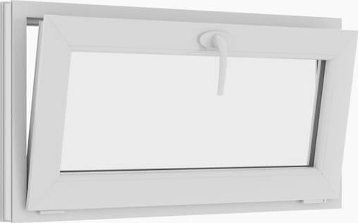 plastové okno sklepní 100x40 cm, sklopné, bílé, PREMIUM 7000 (plastové okno s ventilací)