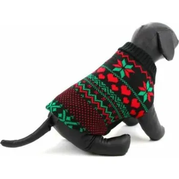 Obleček pro psa Svetr Tommi pletený, norský vzor Délka zad 45 cm