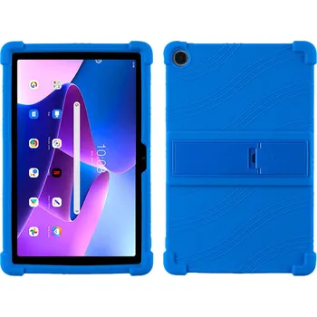 Pouzdro na tablet Silikonový Kryt Lenovo Tab M10 Plus 3 Gen - Barevné Modrá: Tmavě Modrá