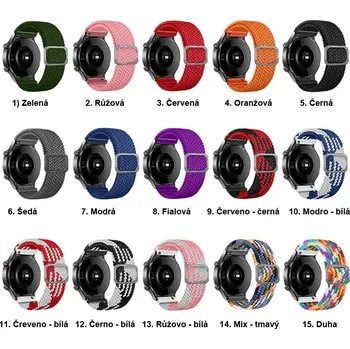 Řemínek na hodinky Elastický Pásek Na Chytré Hodinky - 20 Mm. Možnosti: Oranžová