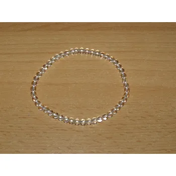 Drahý kámen Křišťál - Náramek - kuličky 4 mm - knk17