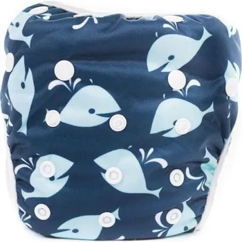 Kojenecké plavky Bobánek Kojenecké rostoucí plavky pro miminka modré velryby uni
