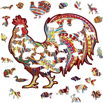 3D puzzle Dřevěné puzzle Rooster/L