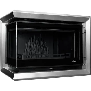 Krbová kamna Dekorativní rám Uniflam 850 Prestige s bočním prosklením nerez