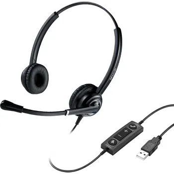 Sluchátka WELL Mairdi MRD-612D USB, náhlavka, dvouušní