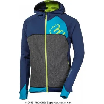 Pánská mikina Mikina pánská Progress REBEL HOODY, modro/zelená Velikost: M