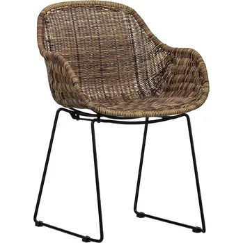 WOOOD Hnědá ratanová zahradní židle Wolly